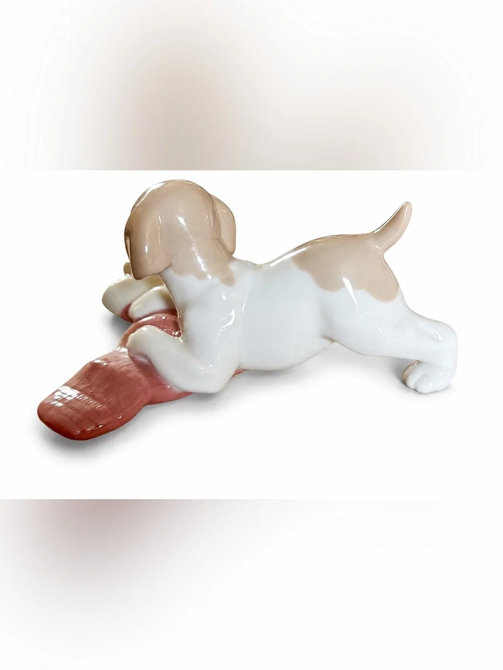 Vintage NAO by Lladró “Puppy’s Christmas” Porcelain Figurine